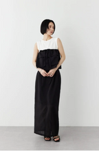 Contrast Cargo Layer Top — Black x White