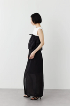 Contrast Cargo Layer Top — Black x White