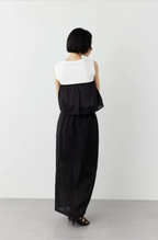 Contrast Cargo Layer Top — Black x White