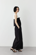 Contrast Cargo Layer Top — Black x White