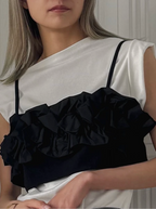 Sculptural Ruffle Crop Camisole