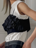 Sculptural Ruffle Crop Camisole