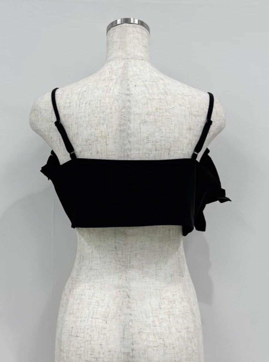 Sculptural Ruffle Crop Camisole