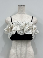 Sculptural Ruffle Crop Camisole