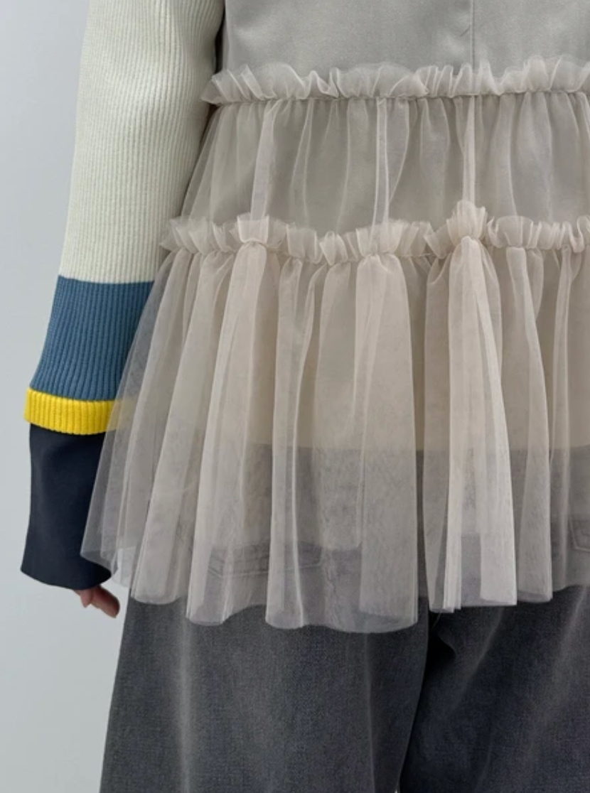Tiered Tulle Ruffle Vest