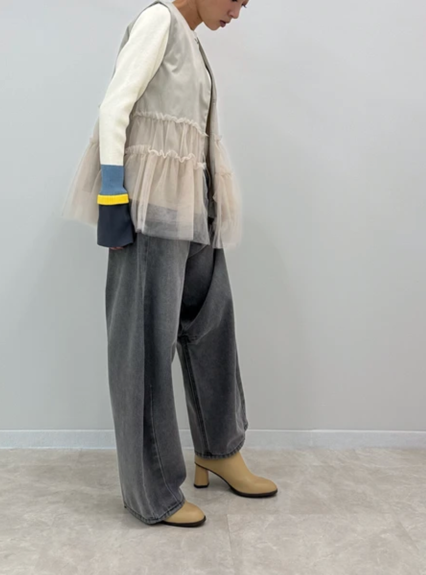 Tiered Tulle Ruffle Vest