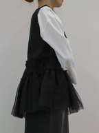 Tiered Tulle Ruffle Vest
