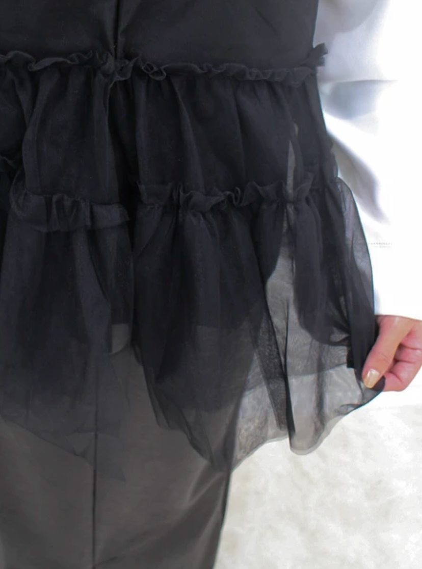 Tiered Tulle Ruffle Vest