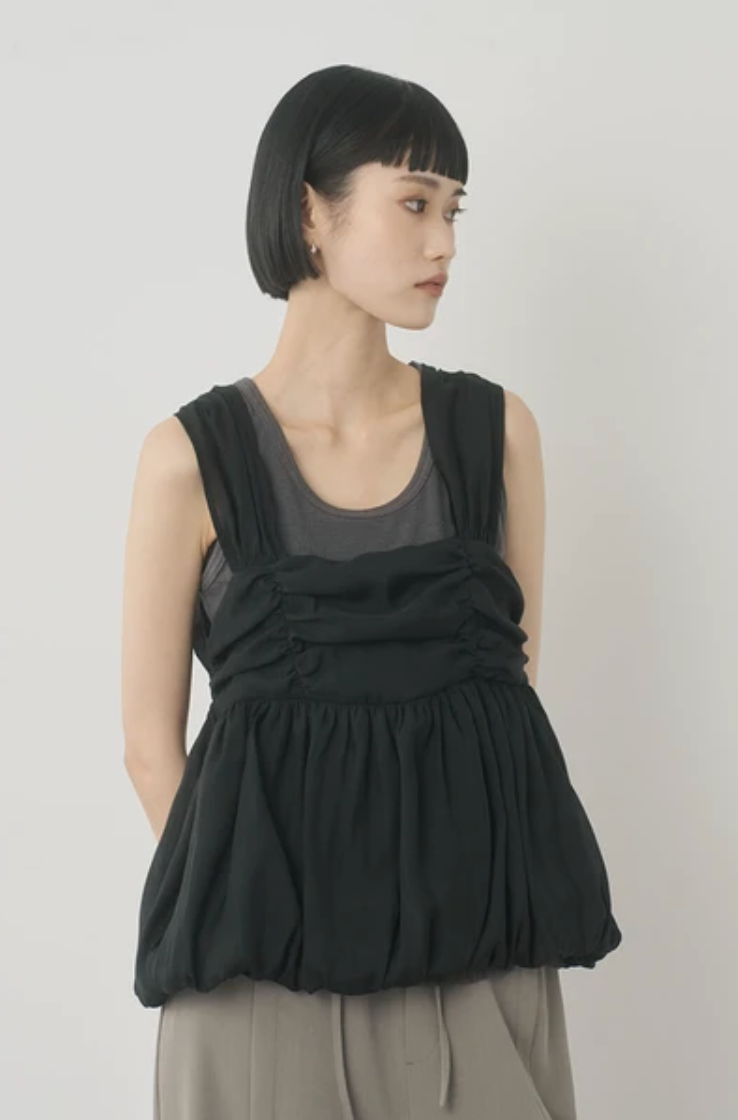 Gathered Tulle Bubble Vest