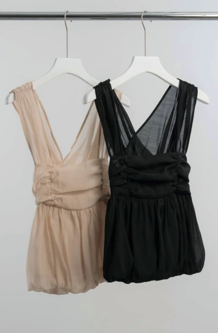 Gathered Tulle Bubble Vest