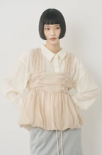 Gathered Tulle Bubble Vest