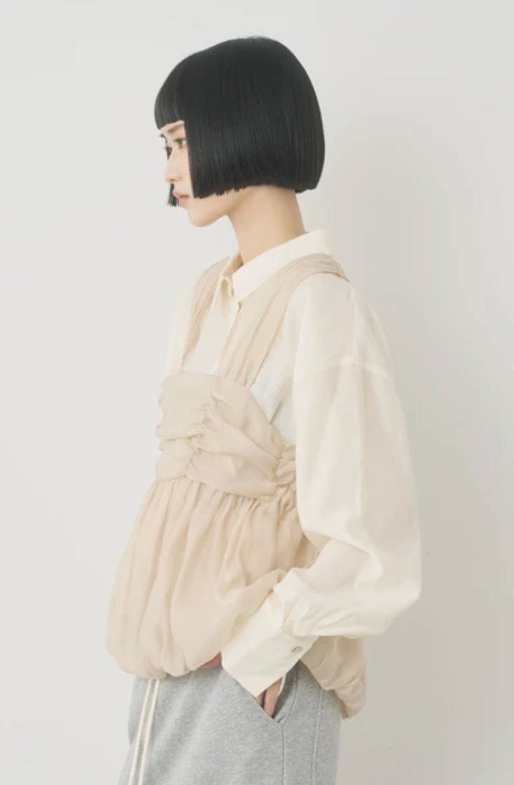 Gathered Tulle Bubble Vest
