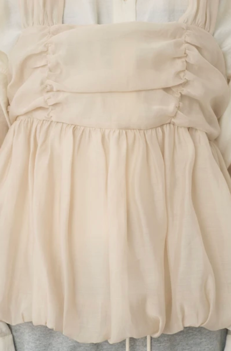Gathered Tulle Bubble Vest