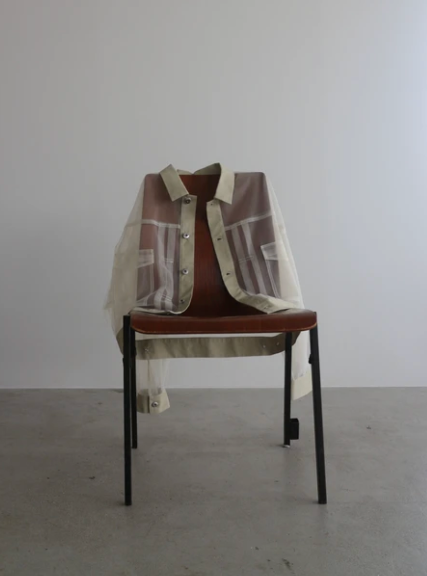Sheer Striped Trucker Jacket