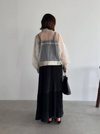 Sheer Striped Trucker Jacket