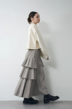 Tiered Ruffle Fishtail Maxi Skirt