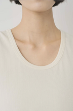 Ruffle Lace-Hem Ribbed Tank