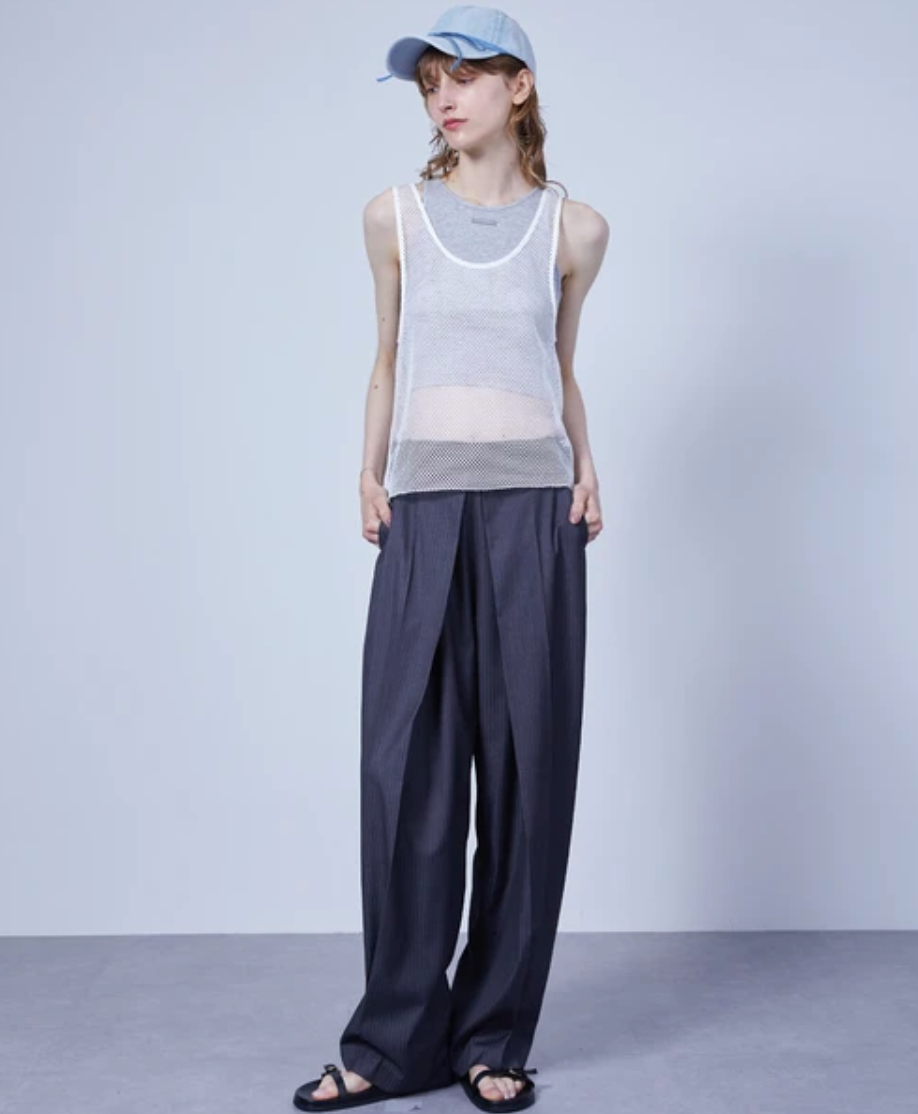 Deep Pleat Wide-Leg Trousers