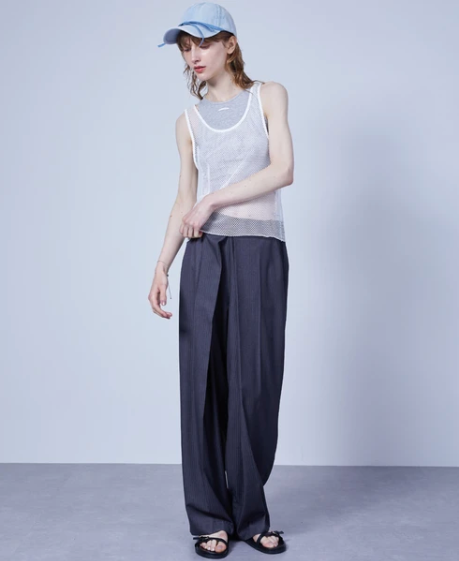 Deep Pleat Wide-Leg Trousers