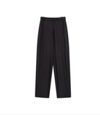 Deep Pleat Wide-Leg Trousers
