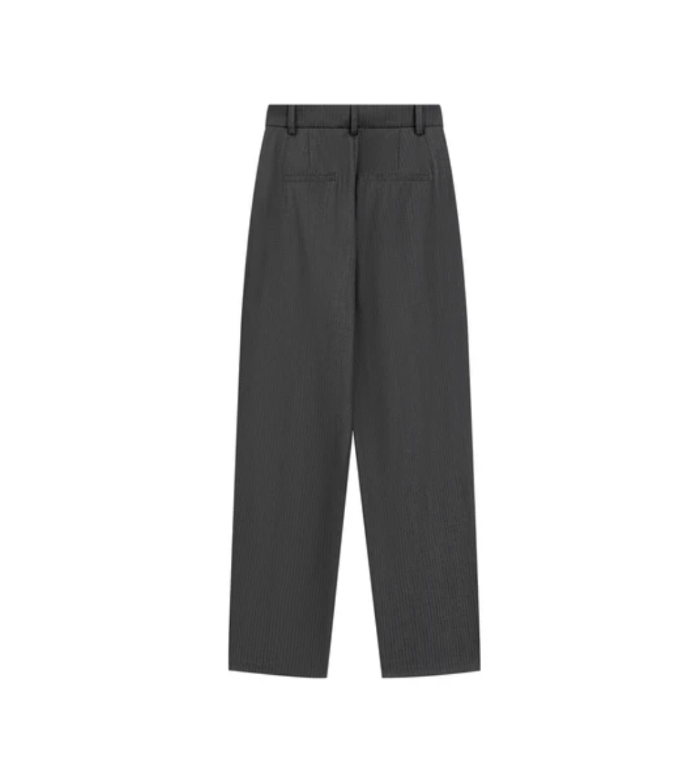 Deep Pleat Wide-Leg Trousers