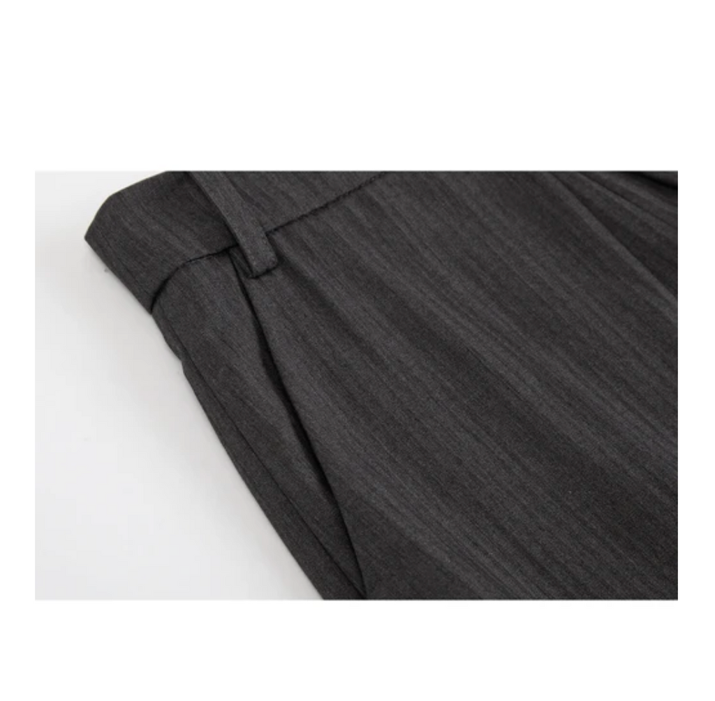 Deep Pleat Wide-Leg Trousers