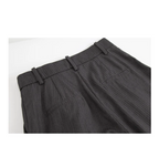 Deep Pleat Wide-Leg Trousers