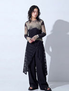 Layered Lace Wide-Leg Pants