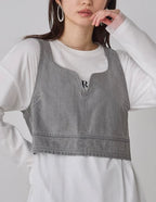 Denim Bustier Vest