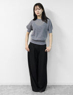 Puff Sleeve Linen-blend Knit