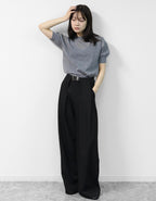 Puff Sleeve Linen-blend Knit