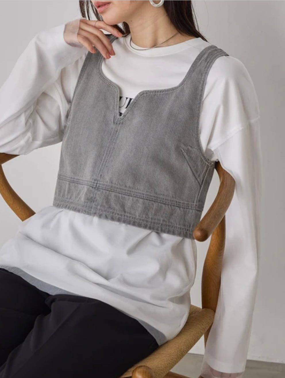 Denim Bustier Vest