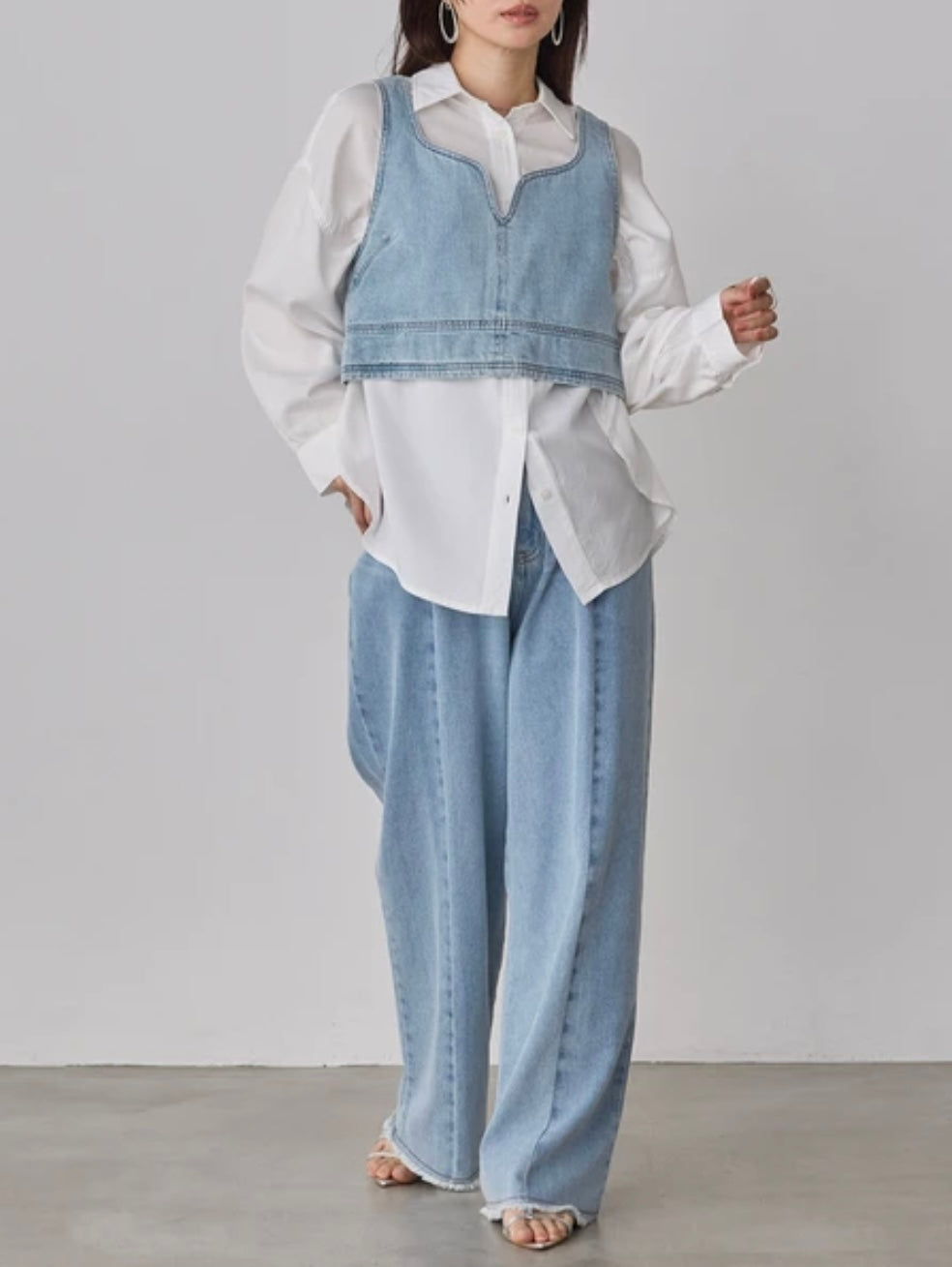 Denim Bustier Vest