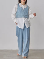 Denim Bustier Vest