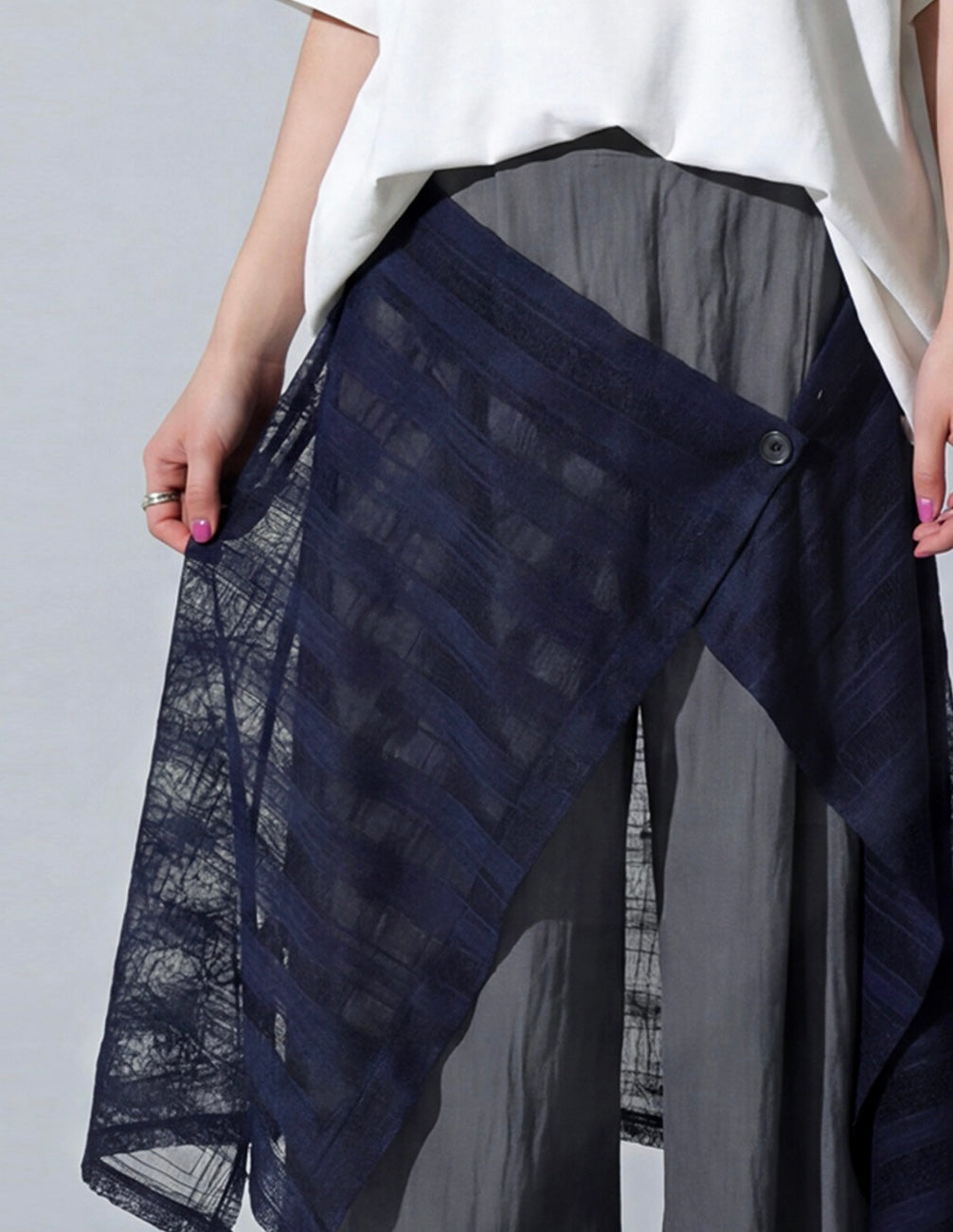 Layered Lace Wide-Leg Pants