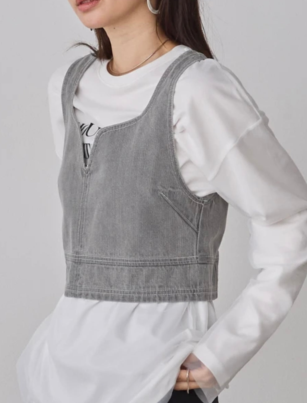 Denim Bustier Vest