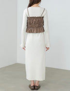 Knit Dress + Bustier Skirt Set