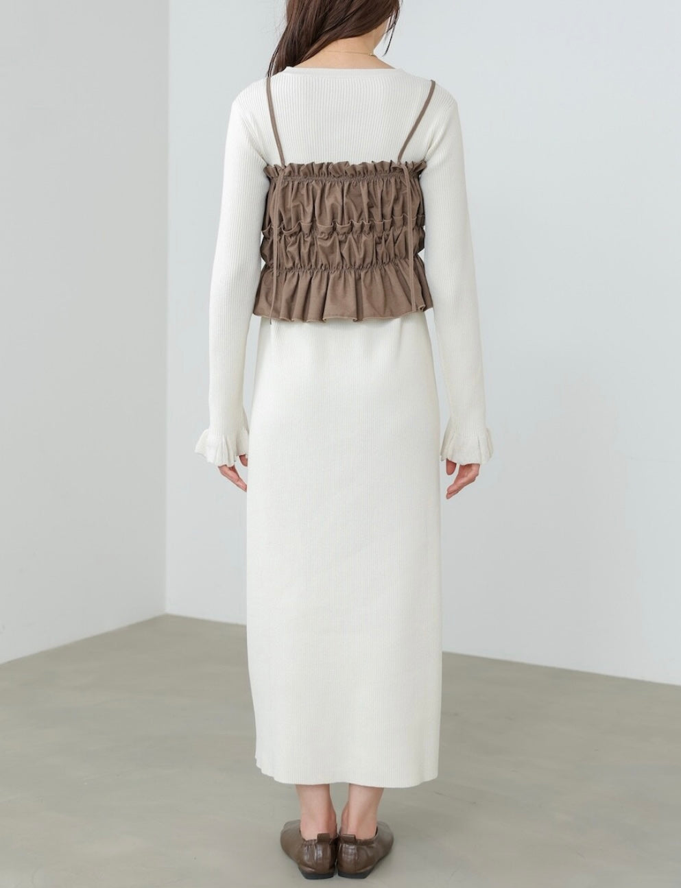 Knit Dress + Bustier Skirt Set