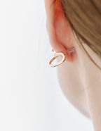 S-shape double hoop earrings
