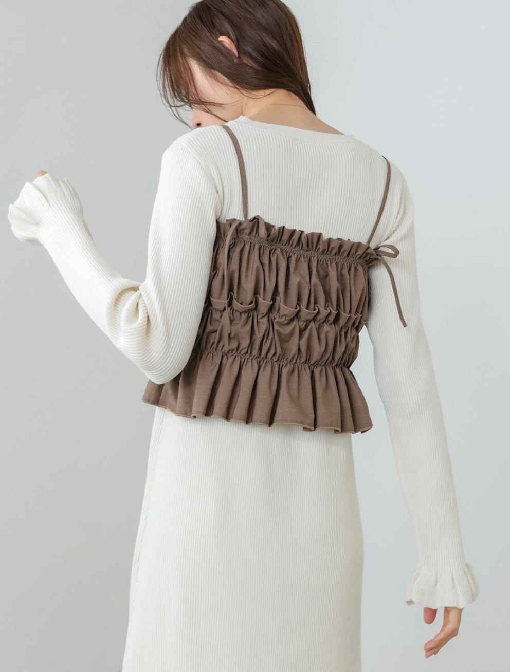 Knit Dress + Bustier Skirt Set