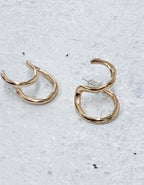 S-shape double hoop earrings