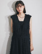 Tiered Ruffle Tulle Maxi Dress