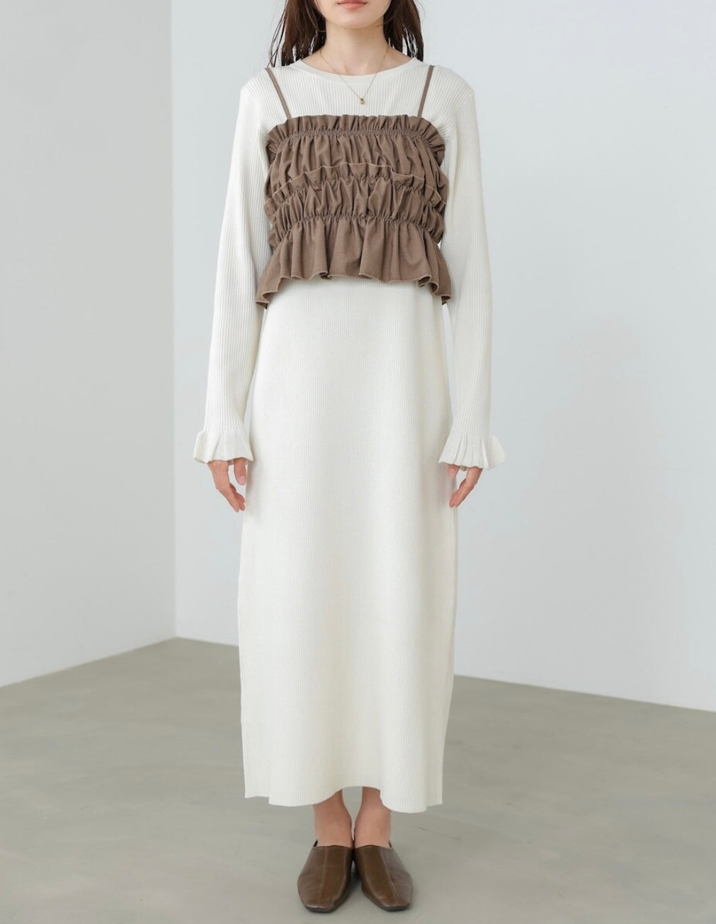 Knit Dress + Bustier Skirt Set