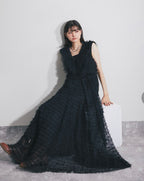 Tiered Ruffle Tulle Maxi Dress