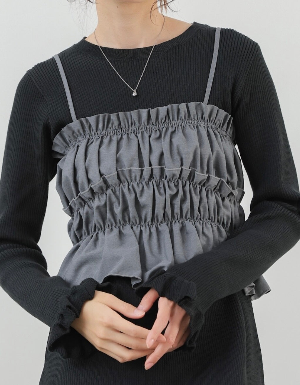 Knit Dress + Bustier Skirt Set