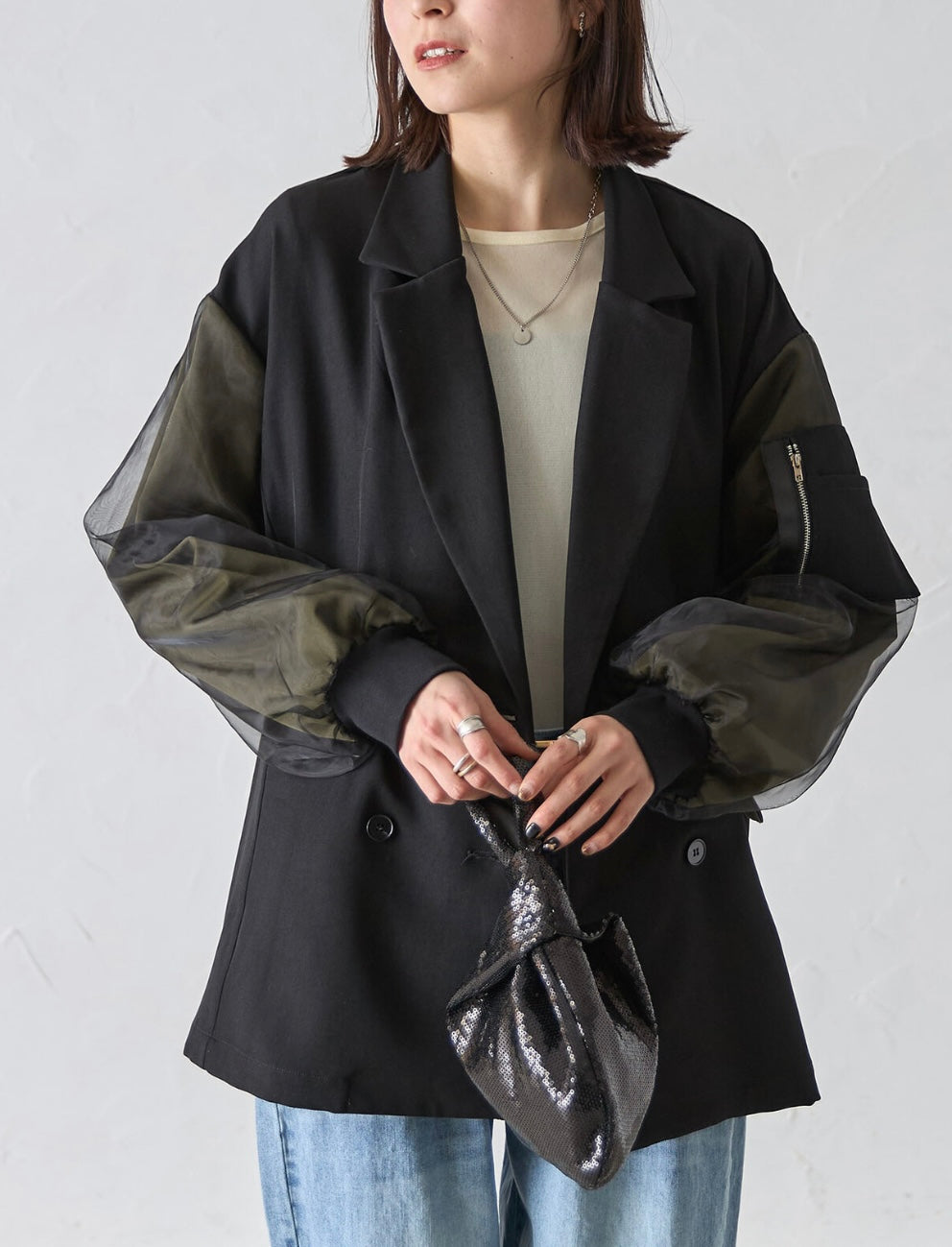 MA-1 Sheer Cuff Jacket