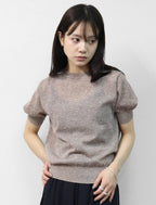 Puff Sleeve Linen-blend Knit