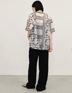 Embroidered Sheer Short Sleeve Shirt