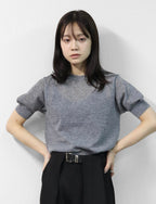 Puff Sleeve Linen-blend Knit