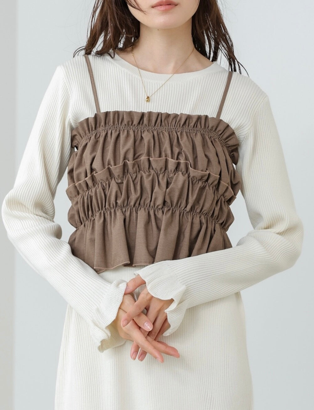Knit Dress + Bustier Skirt Set